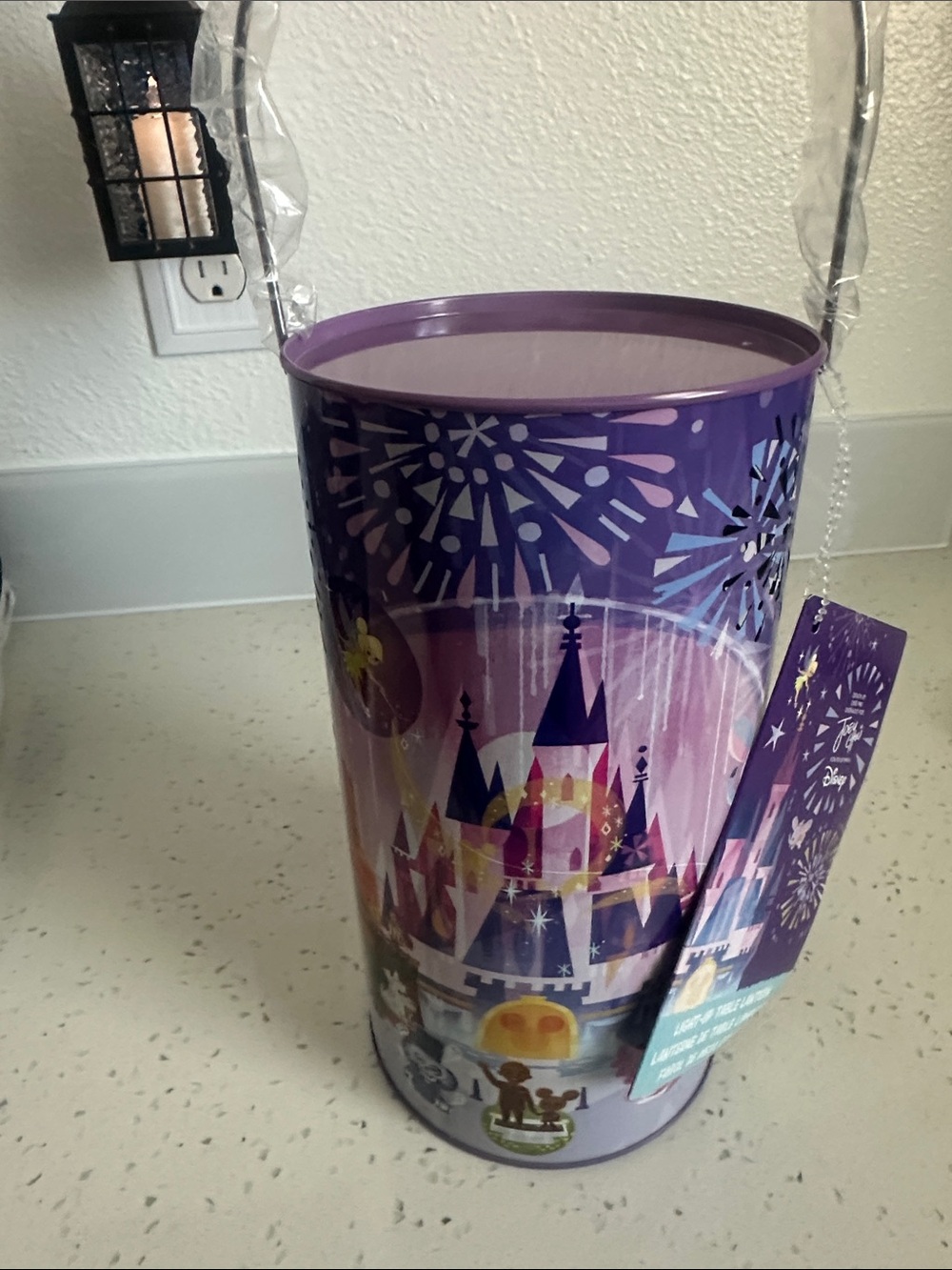 New Purple Castle Fireworks Decorative Tin Bucket